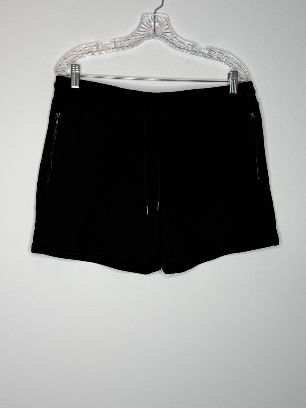 Athletic Works Black Zippered Pocket Cotton Blend Shorts